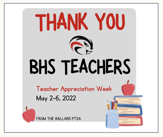 Take a moment to #ThankATeacher during Teacher Appreciation Week, May 2-6. 

Please tell <a href="/SeaPubSchools/">Seattle Public Schools</a> about your favorite SPS teacher, past or present. SPS will recognize them on the school district website and other media channels.

More info,
ballardhs.seattleschools.org/get-involved/p…