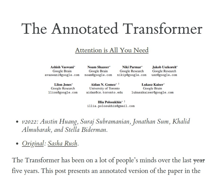 srush_nlp's tweet photo. The Annotated Transformer [v2022]

A community refresh of the original blog with modern PyTorch and data-science tools. 

https://t.co/6jydMTO8if

(Led by @austinvhuang,  @subramen, @JonathanSumDL, @eKhalid_, @BlancheMinerva ) https://t.co/mMhcdw5Mbu