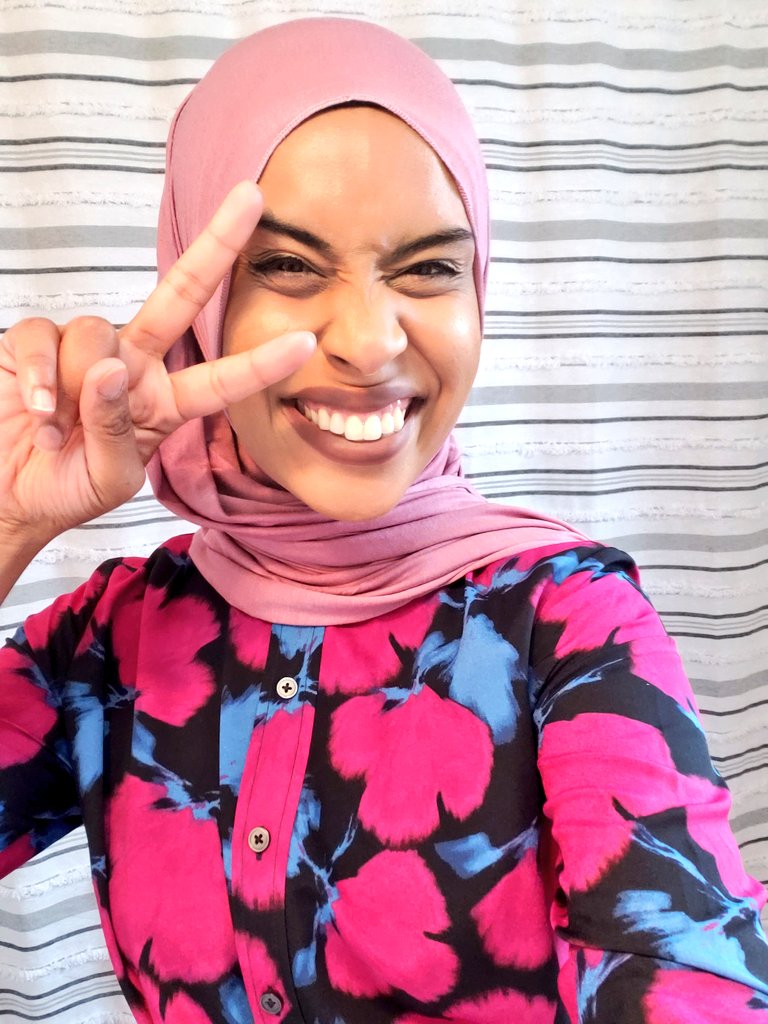 It's eid. I got dressed up. My kids are currently banging on the bathroom door while their dork mom takes selfies.

#EidMubarak