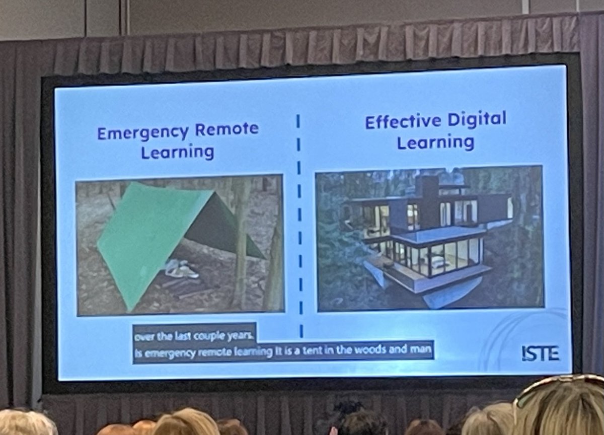 s_bearden's tweet photo. I really appreciate ⁦the commitment to accessibility by @theatlis at #atlisignited - including captions during the opening session and keynote. All #edtech conferences should be doing this! https://t.co/eRBDpp3qMB