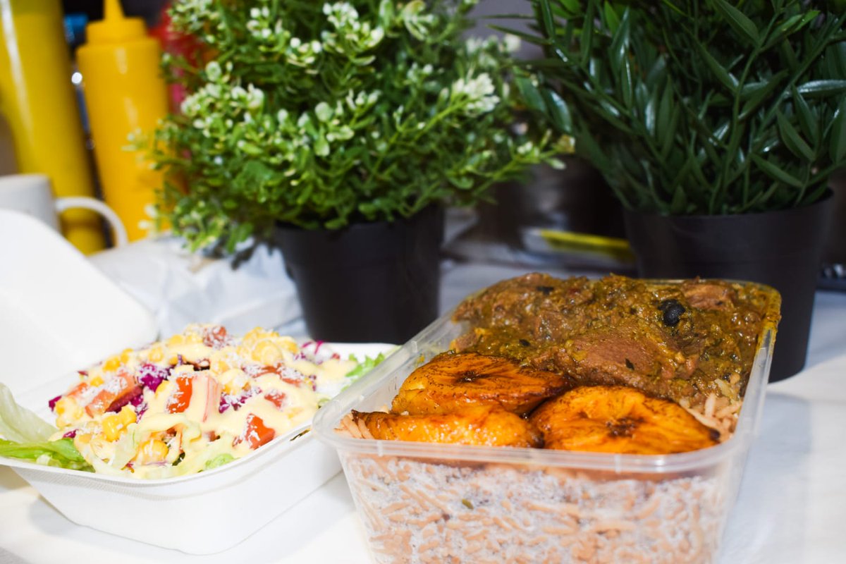 JerkYard's tweet photo. Wishing everyone a fun Bank Holiday! Stop by Jerk Yard for some delicious Curry Goat takeaway served with Sweet Fried Plantain and Salad!
#deptford #afrocaribbean #SE8
#currygoat #Halal https://t.co/dxkND9RVD0
