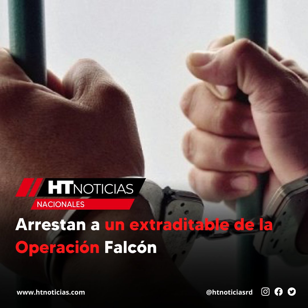 htnoticiasdo's tweet photo. 🇩🇴| #HTnacionales | Arrestan a un extraditable de la Operación Falcón
Más Información ▶️ https://t.co/GANfgBeE0W
#htnoticiasrd #operacionfalcon #DNCD https://t.co/dzSEtq6hEw