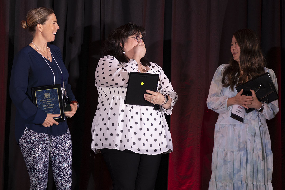OneRockwood's tweet photo. At yesterday’s ROSE Awards Ceremony, @LaSalleMS's Bergen Toth was named the 2022-2023 Rockwood School District Teacher of the Year! Congratulations! @rockwoodschools 

Read about Ms. Toth: https://t.co/vAsvi320kL https://t.co/0y06vBLige