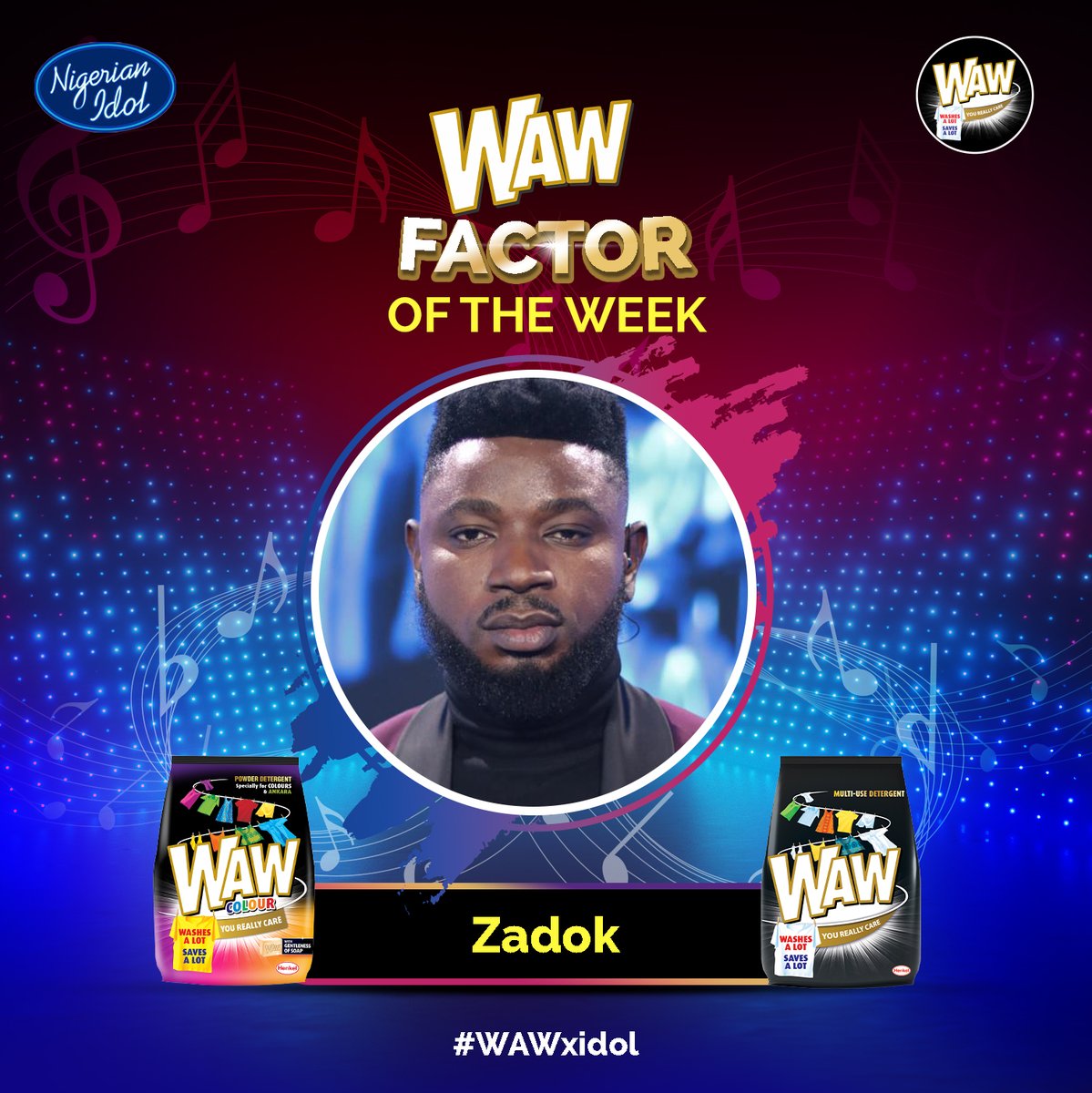 wawnigeria's tweet photo. @Iambantymusic ’s gave such a wonderful performance that she had to be the #WAWIdol for the week. and the #WAWFactor from @iamzadysoul glowed through. Retweet if you agree
#WAWNigeria #WAWDetergent #WAWClassic #toughstains #Laundryneeds #WAWxIdol #NigerianIdol #review https://t.co/ItNQ4IDzHC