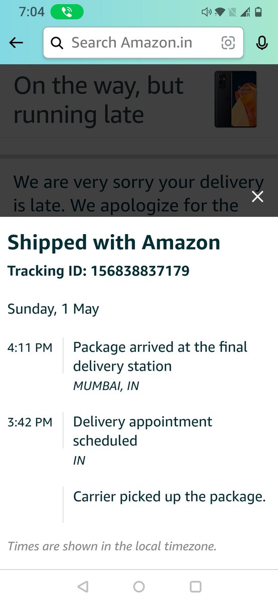 SubratKar_IOC's tweet photo. @amazonIN @JeffBezos Order was  promised to be delivered at 8pm IST on 1st May and still waiting. It's a high value item. Call center has no clue. Says, wait for another 48 hrs or cancell the order thereafter!! Is anyone at Amazon listening?? https://t.co/NFXfEcnZa7