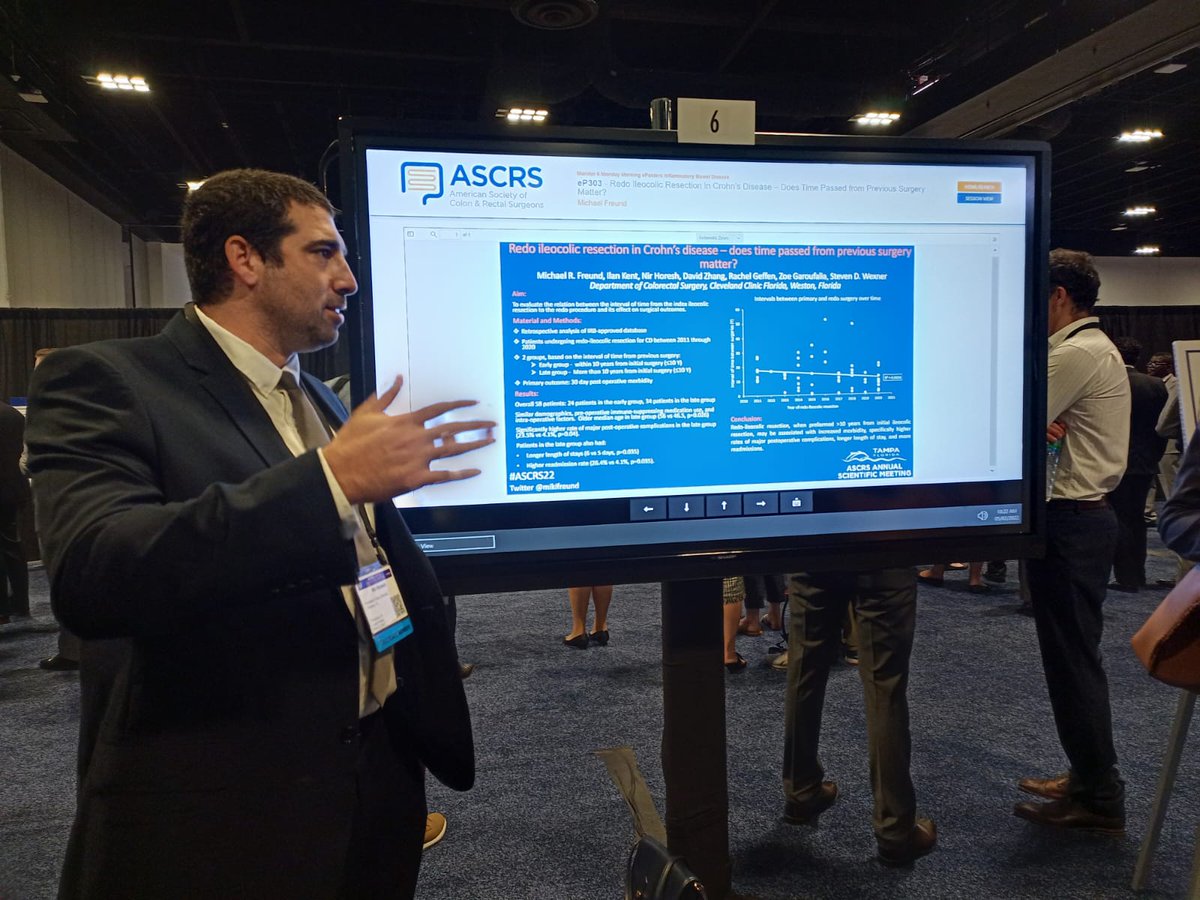 ZoeGaroufalia (@zgaroufalia) on Twitter photo #ASCRS22 #colorectalsurgery
Next #project from <a href="/CleveClinicFL/">Cleveland Clinic Florida</a> #colorectal #research #team #SoMe4Surgery
Redo ileocolic resection in #crohns -does #time matters?
<a href="/mikifreund/">Michael R Freund MD</a> <a href="/AmyLightnerMD/">Amy Lee Lightner, MD</a> <a href="/AntoninoSpin/">Antonino Spinelli</a> <a href="/SWexner/">Steven D Wexner MD, PhD</a> #ASCRS22 #colorectalsurgery
Next #project from <a href="/CleveClinicFL/">Cleveland Clinic Florida</a> #colorectal #research #team #SoMe4Surgery
Redo ileocolic resection in #crohns -does #time matters?
<a href="/mikifreund/">Michael R Freund MD</a> <a href="/AmyLightnerMD/">Amy Lee Lightner, MD</a> <a href="/AntoninoSpin/">Antonino Spinelli</a> <a href="/SWexner/">Steven D Wexner MD, PhD</a>