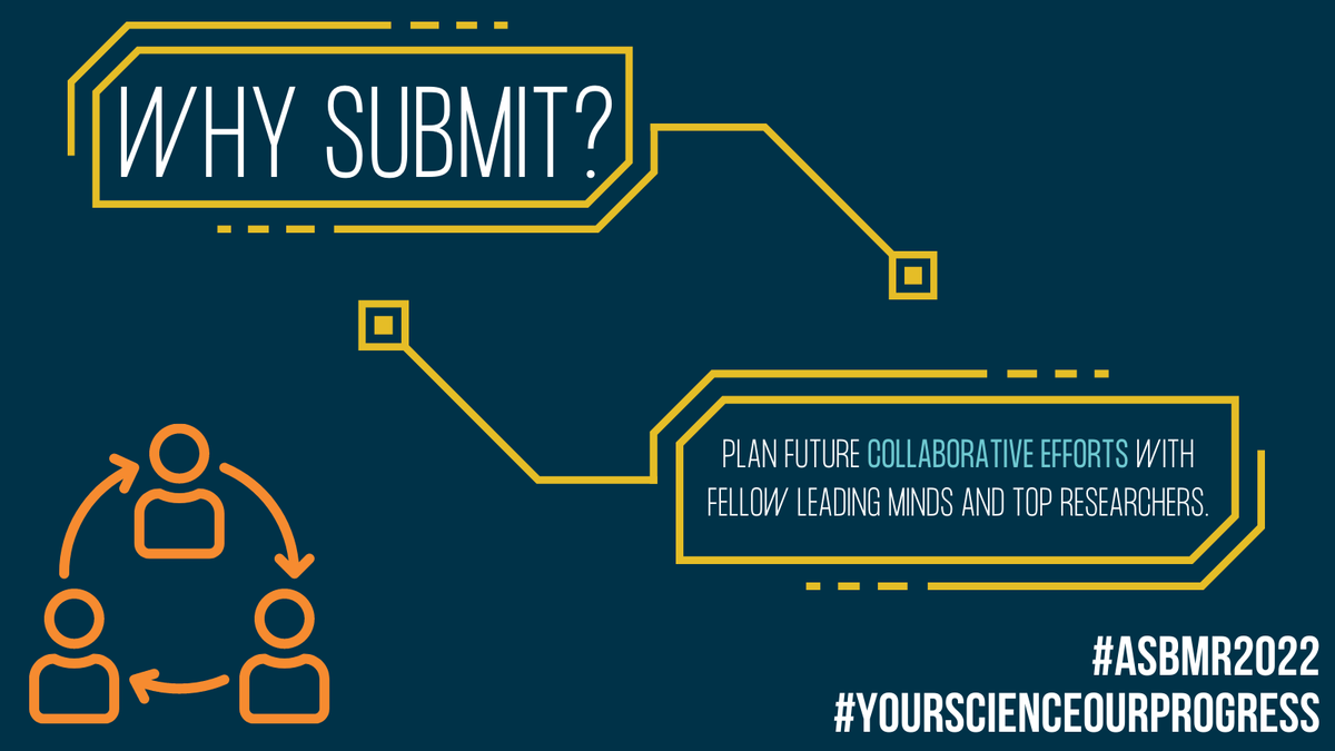 ASBMR's tweet photo. #ASBMR2022 abstracts are due in just 2 days! Submit your abstract now and share your science at the premiere event in the bone, mineral and musculoskeletal field. #YourScienceOurProgress https://t.co/0huDgRZmAa https://t.co/3to1jvqPl0