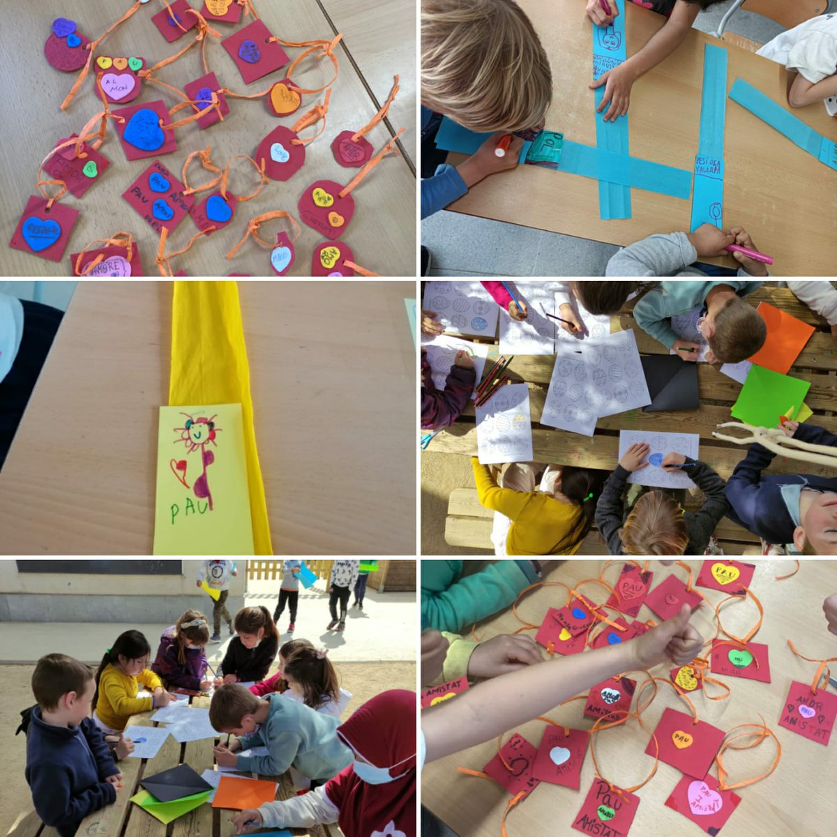 Divendres al temps del migdia tancàvem la setmana col·laborant amb l'<a href="/ampapixandri/">AFA Pi d'en Xandri</a>. Des d'I4 fins a 6è vam preparar missatges per la Pau. Gran iniciativa solidària! #migdiespidenxandri