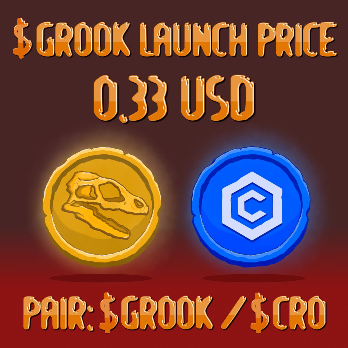CromodoDragons's tweet photo. $GROOK Liquidity Pool will be opened on @MMFcrypto   once the 33% supply is minted!

🪙$GROOK Launch price = 0,33 USD

Pair: $GROOK / $CRO

Don’t miss the Public Sale today at 18.00 UTC on our website!🐉

❤️+🔄 to win 300$ in $GROOK! 

3 winners🎁🎁🎁

#crofam  #CRO  #FFTB https://t.co/0OoTs5kFKp