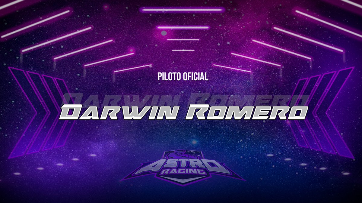 📢 ¡Darwin Romero llega a <a href="/Astro_Racing/">Astro Racing</a>!

Por ultimo pero no por ello menos importante <a href="/darwiinrv/">Darwiinrv</a> 🇪🇨 nuestra mas reciente incorporación, piloto rápido y versátil, estamos deseando verle competir con nosotros 🤙

¡Bienvenido! 🛸

#WeAreAstro 👽