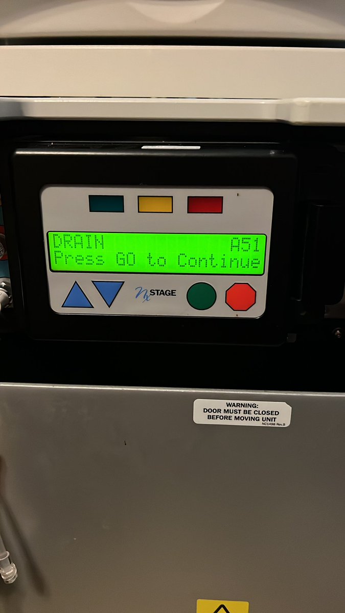 Happy Monday to everyone except our pure flow which keeps trying to drain even though there isn’t a sak. And there is a queue to talk to customer support. Yes this is a very very niche tweet but I have to sit here to keep pressing buttons so it doesn’t alarm. #esrd #homehemo