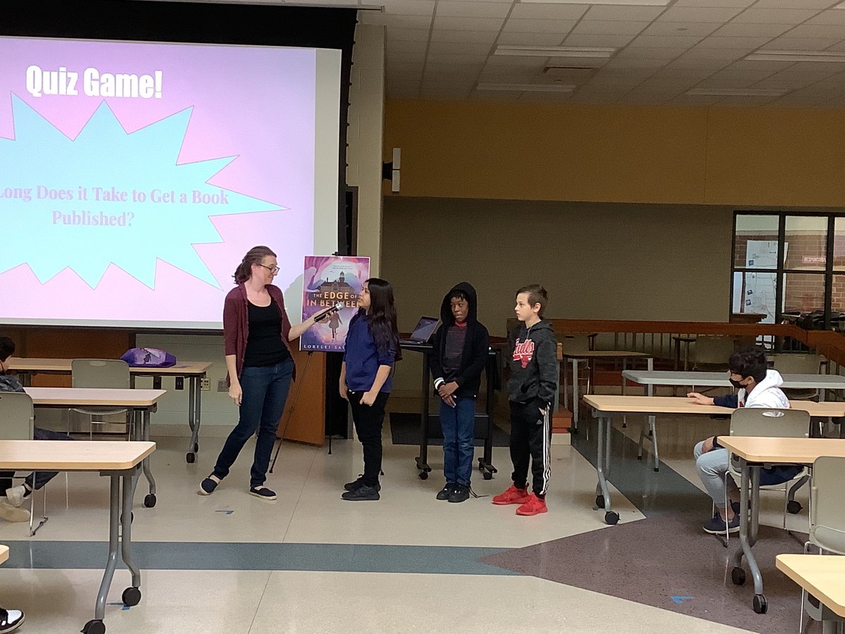 Author Lorelei Savaryn gave a wonderful presentation today to PT 5th graders. Check out her new book The Edge of In Between! <a href="/LoreleiSavaryn/">Lorelei Savaryn</a> <a href="/PrairieTrailD56/">Prairie Trail</a> <a href="/GurneeD56/">GurneeD56</a>