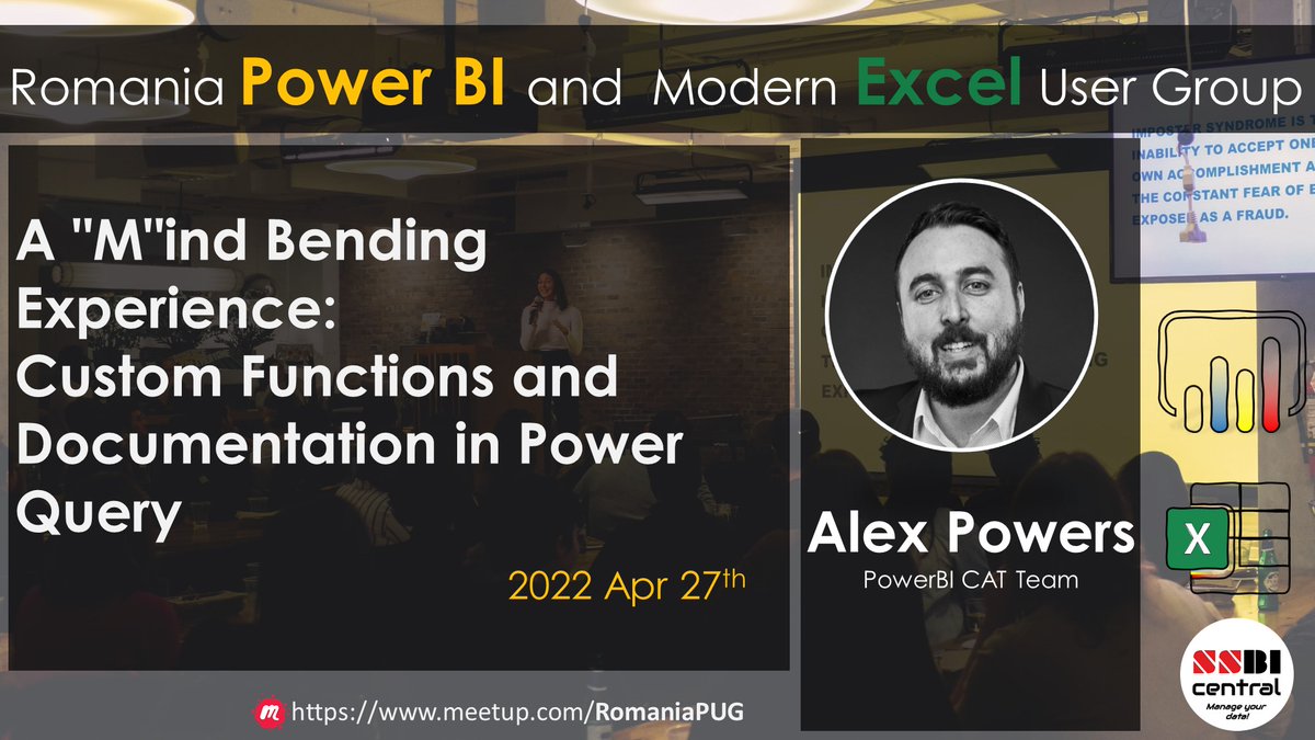 cristian_angyal's tweet image. Recording for "A (M)ind Bending Experience: #CustomFunctions and #Documentation in #PowerQuery" by @notaboutthecell from #PowerBI CAT is now up :youtu.be/2XlGpckNAI8
All prev. sessions : bit.ly/ROPUG_history
Thanks Alex for everything you're doing for the #Community!