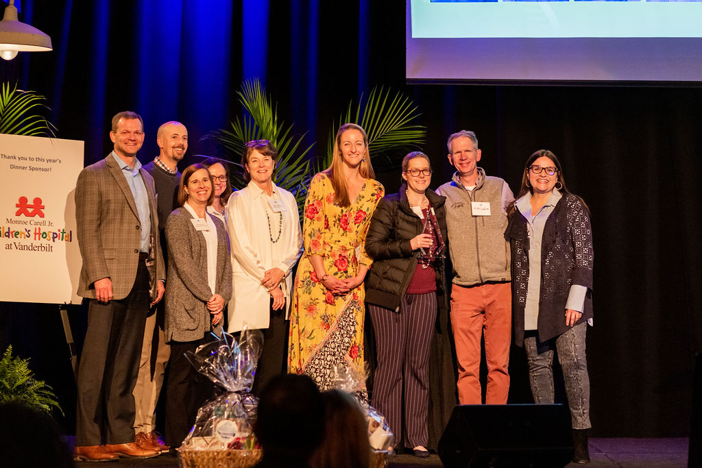 GreenHillsPeds's tweet photo. The @CPFNashville's annual meeting was last week. GHPA won the Most Valued Practice award, and our practice administrator, Michele, received a CPF Superstar award! Also, the doctors bid on and won the signed Nashville Predators jersey. We were honored to be a part of this event. https://t.co/czTOSZSuIR