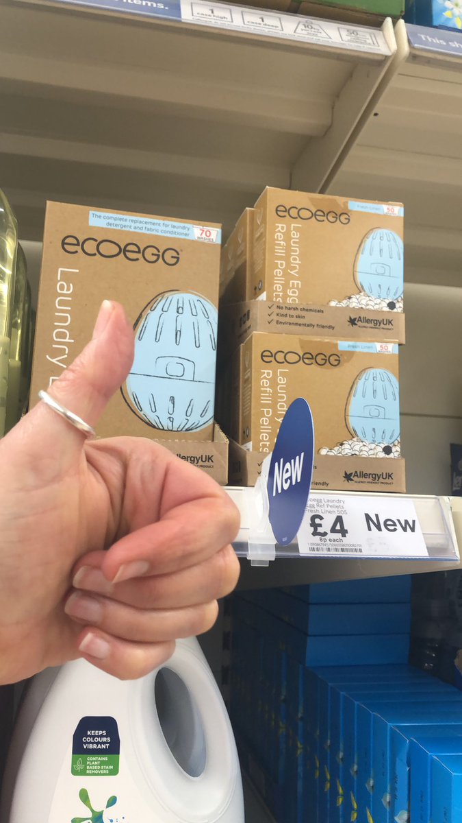 Cheers <a href="/Tesco/">Tesco</a> for stocking the #ecoegg Laundry Egg! #reduceplastic #refillable #laundry 💚♻️🌎👍