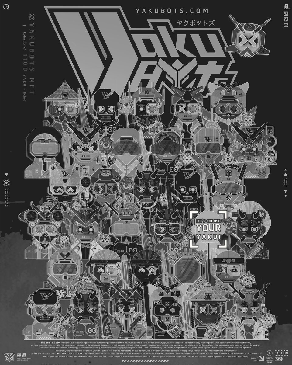 YakuBots's tweet photo. @ArtvisionNFT https://t.co/MeoyRDhJsP to mint your own, but we also got some unrevealed on opensea! https://t.co/mvi5tOANeC
