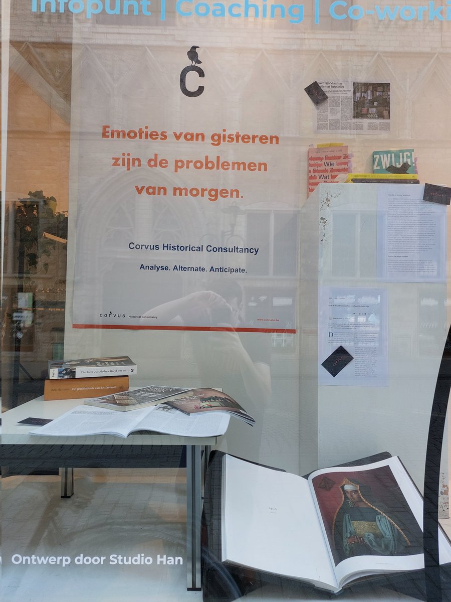 bramderidder89's tweet photo. Corvus Historical Consultancy, vanaf vandaag een maand lang te vinden op de Naamsestraat in Leuven! #appliedhistory #StudioStart #KULeuven @corvushc https://t.co/wrM86rgWGZ