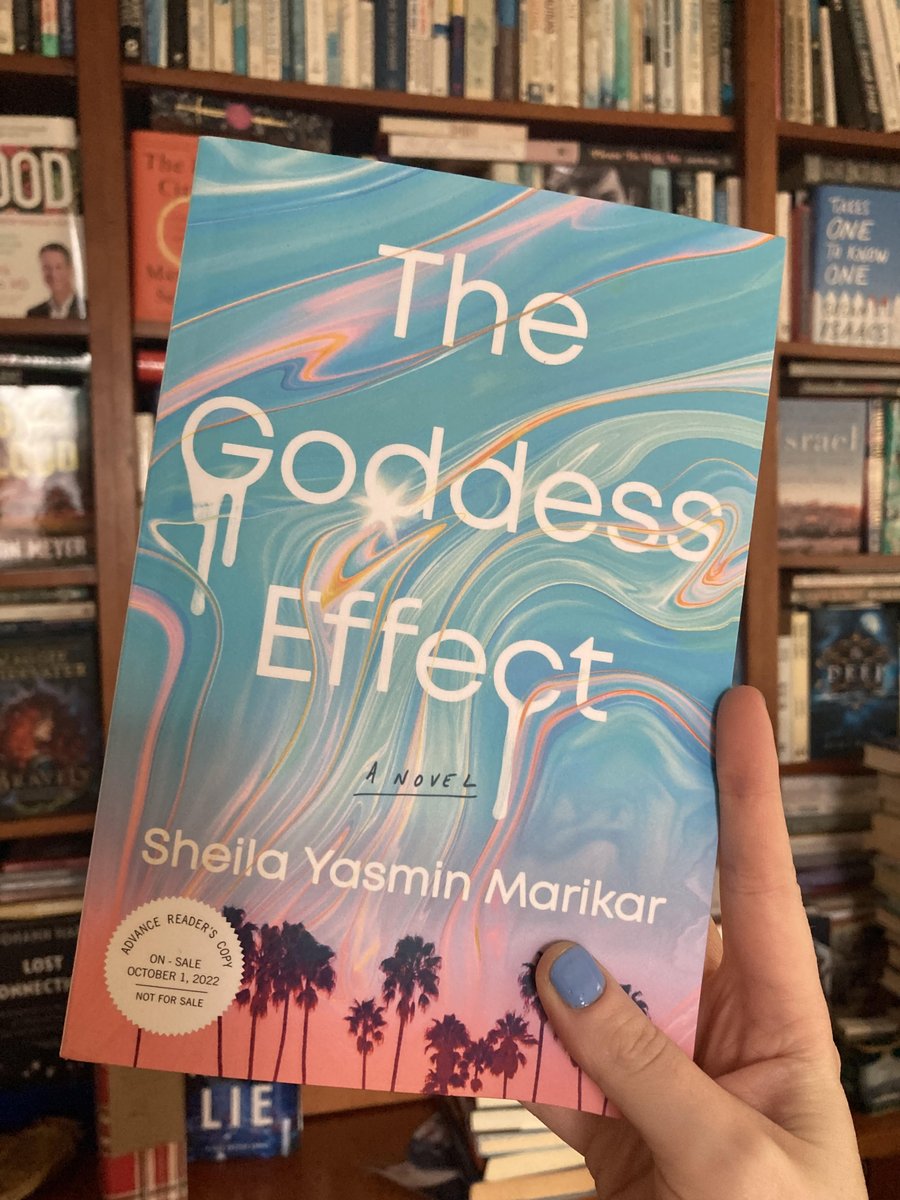 clairefriedman8's tweet photo. When you accidentally match your nail polish with @SheilaYM's gorgeous galleys!! THE GODDESS EFFECT, hitting shelves Oct 1, 2022! 🌴📱✨ https://t.co/e6xd7sGLt8