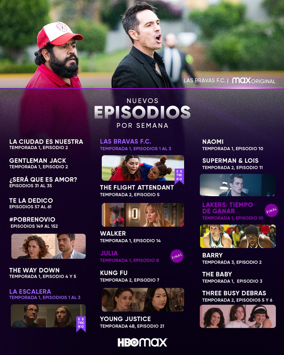 Estrenos, finales de temporada y nuevos episodios. Acá te paso este calendario para que no te pierdas de nada.😬