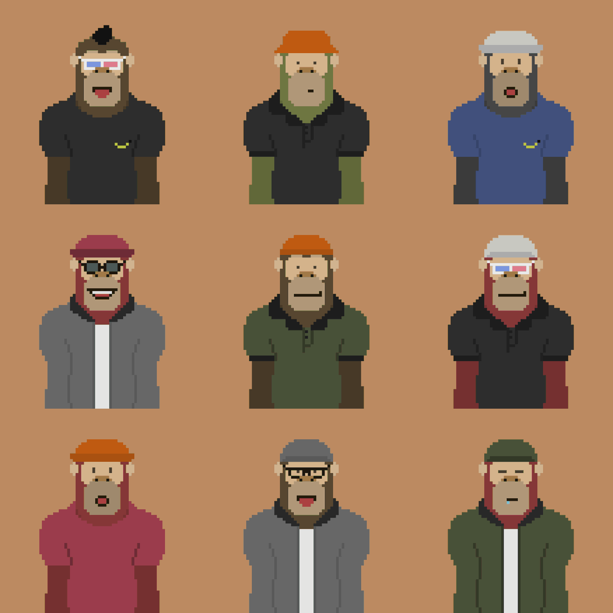squaregorillas's tweet photo. The same background color looks really comfortable.#NFT https://t.co/zEnwWrzBOX