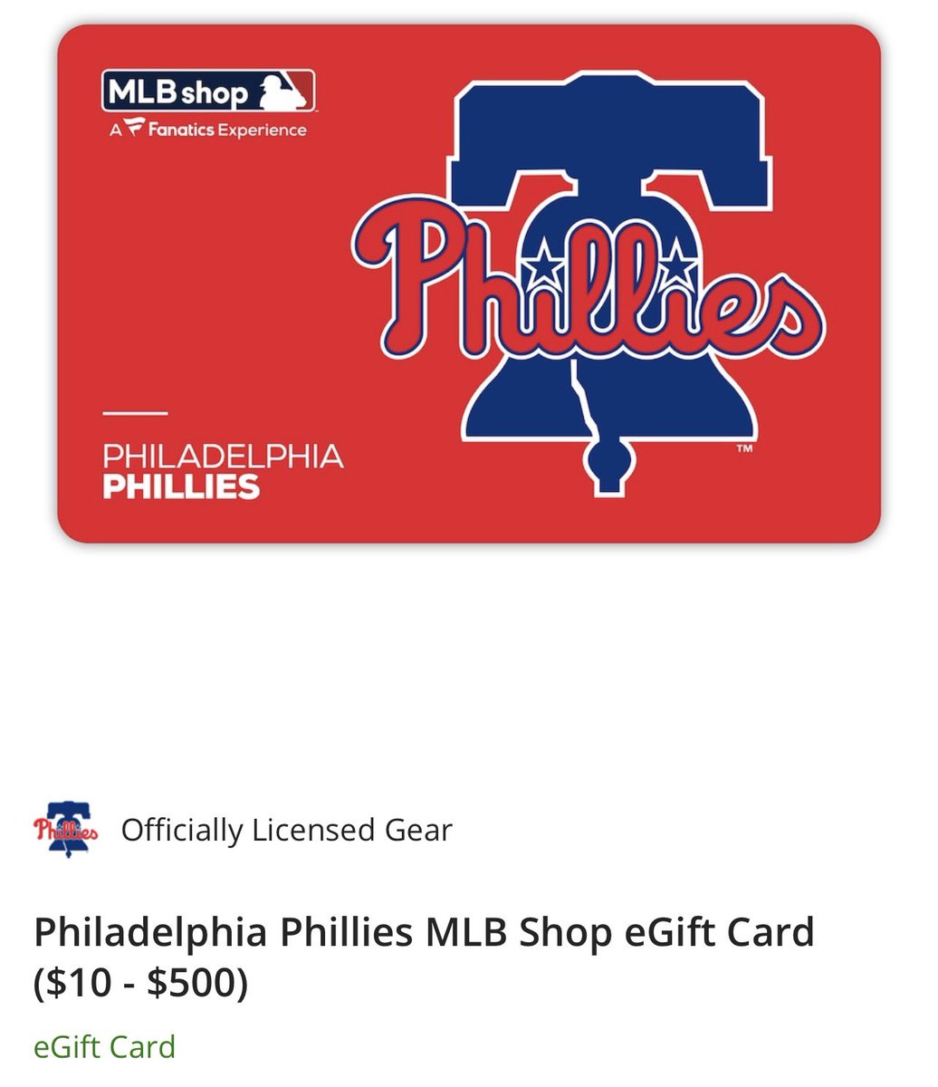 MLB Shop eGift Card ($10 - $500)