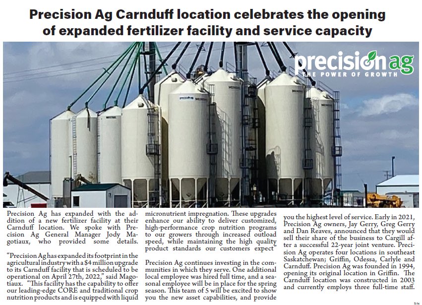 🌟CARNDUFF FERTILIZER EXPANSION🌟

We are excited to share that construction is COMPLETED! Our new facility is ready to serve you for the spring of 2022.

📢 Stay tuned for our date for our grand opening!