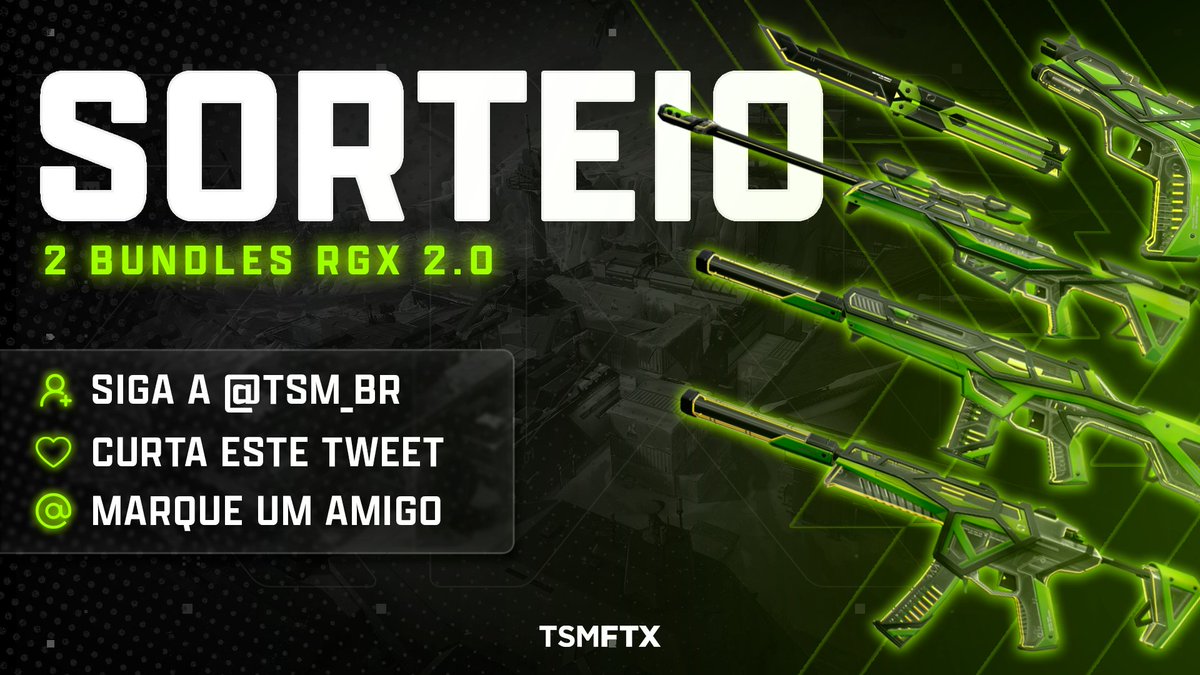 TSM_BR's tweet photo. 🚨 QUER GANHAR A COLEÇÃO RGX 2.0 INTEIRA? 🚨

Vamos sortear 2 seguidores sortudos para ganhar a nova coleção COMPLETA do VALORANT! Siga as instruções abaixo para concorrer.

Os ganhadores serão escolhidos em 24h e devem ter uma conta no PayPal. https://t.co/zY99KKzBgl