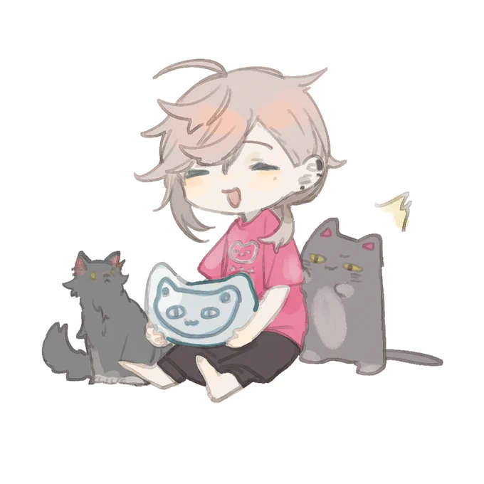 かなえねことレーベルねことロトさんと 