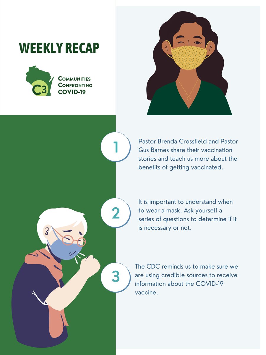 Here's our Weekly Recap for the week of 4/25. Make sure to follow us so you can stay up-to-date on our vaccination campaign! #C3 #CommunitiesConfrontingCovid #CovidVaccine