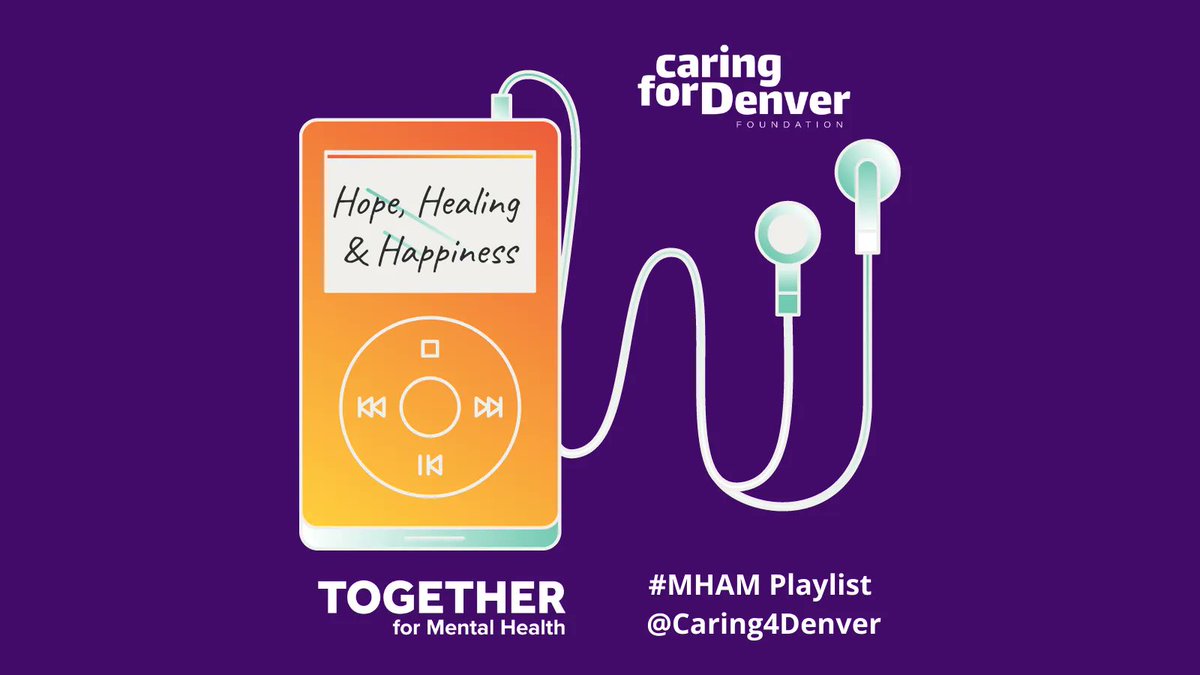 caring4denver's tweet photo. We honor healing in all its forms. Music can bring us hope, healing &amp; happiness. Check out our staff-created Mental Health Awareness Month playlist for some good vibes this month: https://t.co/E2WPHlac96

What song would you add?

#Together4MH #MHAM #cohealth #Denver https://t.co/gPpVmjeSu8