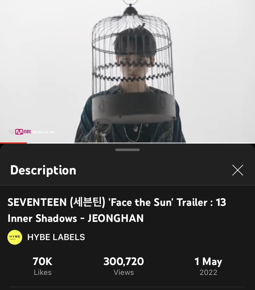 svtyoutube_'s tweet photo. SEVENTEEN (세븐틴) 'Face the Sun' Trailer : 13 Inner Shadows - JEONGHAN has surpassed 300,720 views and 70K likes after 24 hours of its release on YouTube! 

▶ https://t.co/WuNgWRAiLg

#SEVENTEEN   #세븐틴  
#JEONGHAN #정한 #FacetheSun_25
#UnlockClose #ep1 @pledis_17 https://t.co/rS3PRjMffK