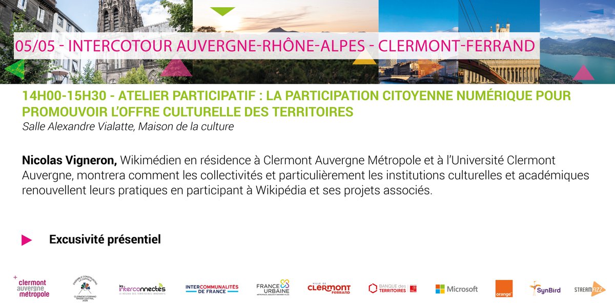 Les INTERCOnnectés (@interconnectes) on Twitter photo ✅Atelier participatif : "La participation citoyenne numérique pour promouvoir l’offre culturelle des territoires". En présence de <a href="/belett/">VIGNERON Nicolas</a> !
👉Exclusivité présentiel ✅Atelier participatif : "La participation citoyenne numérique pour promouvoir l’offre culturelle des territoires". En présence de <a href="/belett/">VIGNERON Nicolas</a> !
👉Exclusivité présentiel