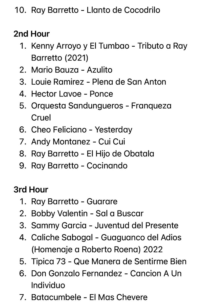 djmarysoul's tweet photo. Here’s the playlist for this past Saturday’s broadcast of “Que Viva La Musica” which aired live on #WFDU 89.1fm. Enjoy the music and support the artists! #qvlm #QueVivaLaMusica #salsa #fmradio #innewyork #aroundtheworld #djmarysol https://t.co/5GoFvpQ2rN
