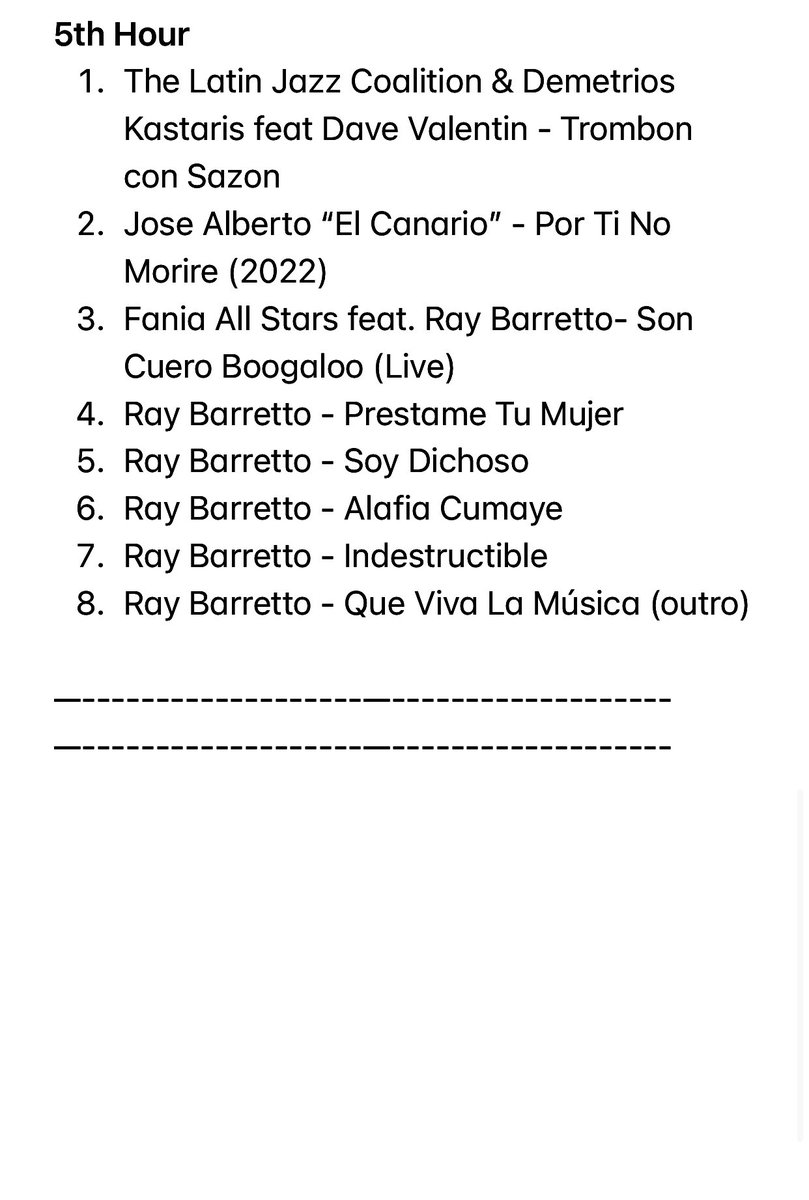 djmarysoul's tweet photo. Here’s the playlist for this past Saturday’s broadcast of “Que Viva La Musica” which aired live on #WFDU 89.1fm. Enjoy the music and support the artists! #qvlm #QueVivaLaMusica #salsa #fmradio #innewyork #aroundtheworld #djmarysol https://t.co/5GoFvpQ2rN