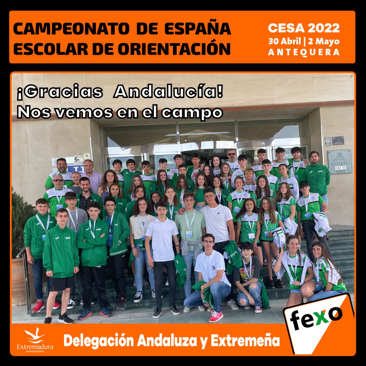 El Relevos Mixtos ha dado el cierre al #CESA2022 La delegación extremeña regresa ya, más unida que nunca, y con el aprendizaje de lo que supone competir en una concentración nacional Felicitamos al @clubcoma  y la <a href="/WEBFADO/">FADO Federación Andaluza de Orientación</a> ‼nos llevamos un fabuloso recuerdo de este encuentro‼