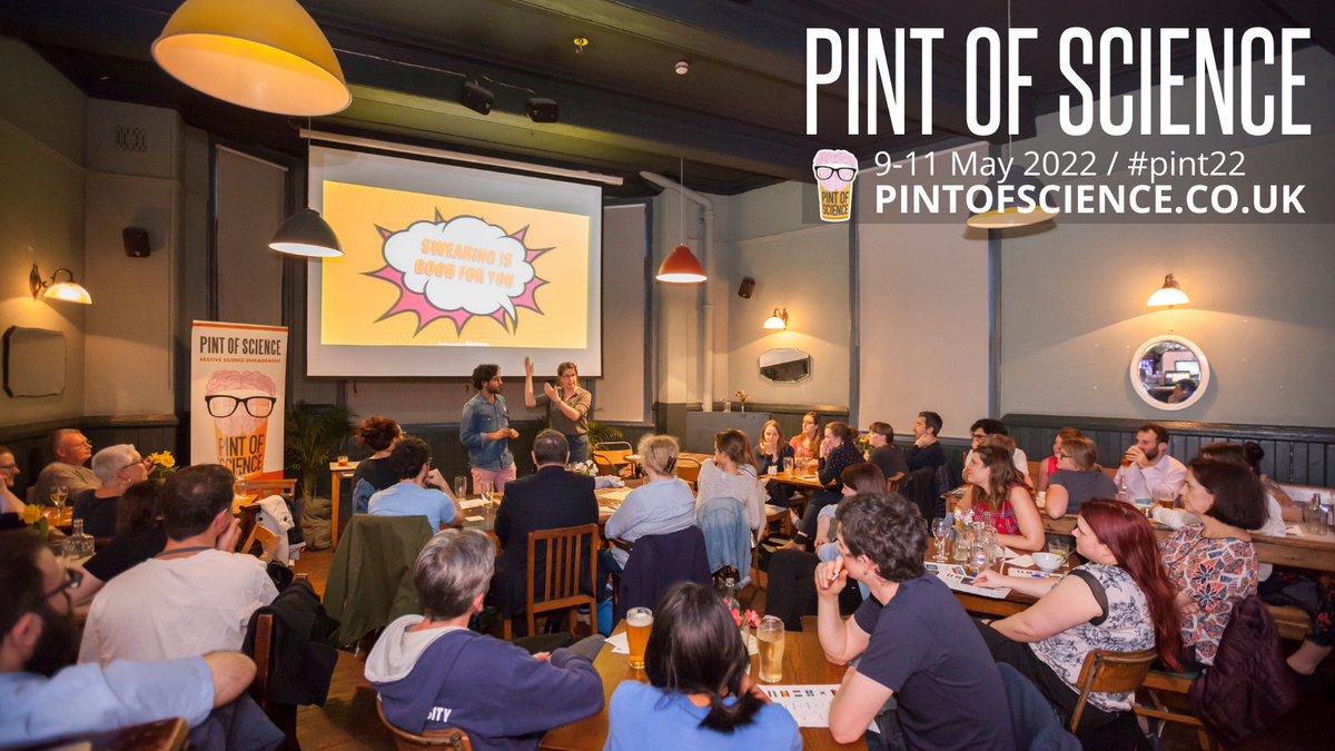 Just ONE WEEK before you can enjoy science talks in a relaxed atmosphere during #pint22!

📅 9-11 may /📍32 cities/towwns / 🗣️350 events

✨Programme &amp; tickets pintofscience.co.uk 

Book your tickets now, they sell fast!