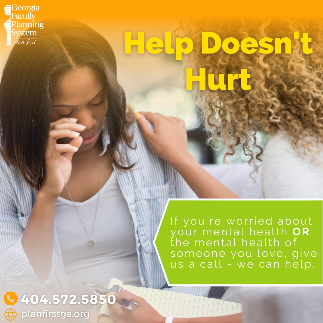 GaPlanFirst's tweet photo. You Are Not Alone β€οΈ
Seeking professional help when self-help efforts to improve your #mentalhealth arenβt working is a sign of STRENGTH, not weakness.
Help is just one call away at 404.572.5850 or https://t.co/FIXjVHfDDS #PlanFirstGa
#MentalHealthAwarenessMonth #MHA https://t.co/Fk54IHTBo9
