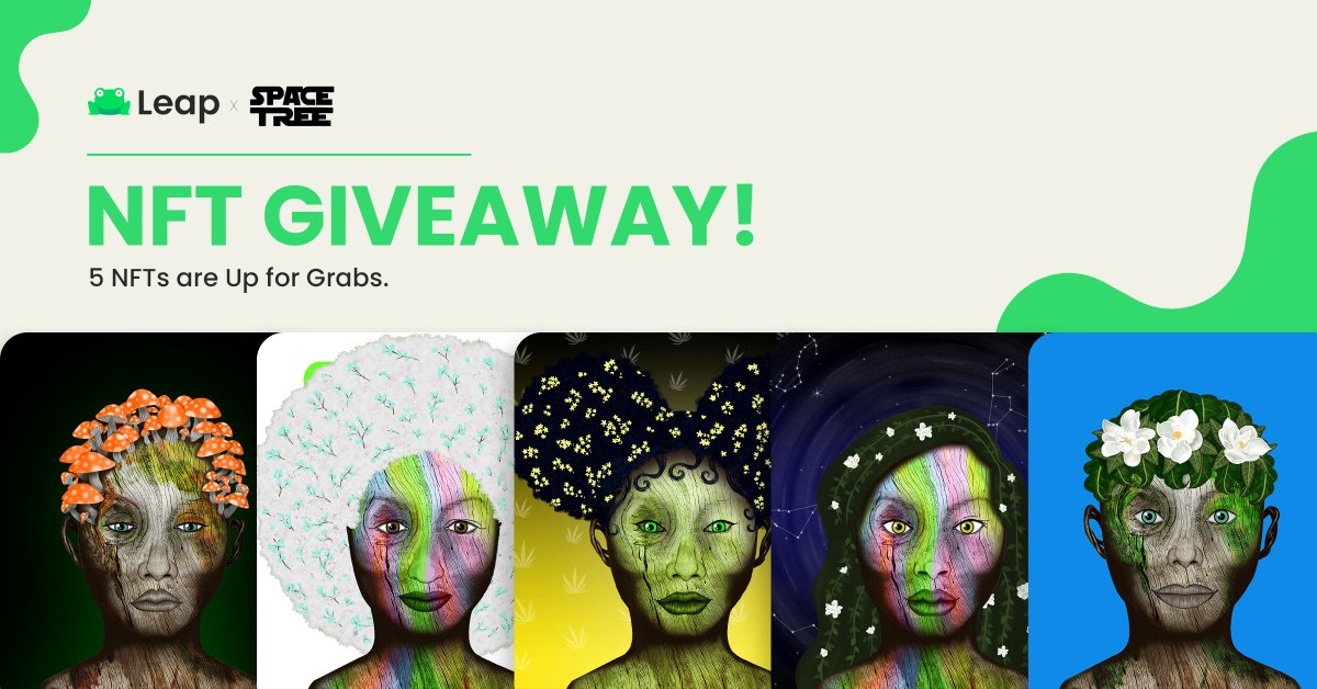 Leap Cosmos Intern (@leap_cosmos) on Twitter photo 🖼NFT GIVEAWAY🖼
We've teamed up with our frens @spacetrip_nft for a giveaway!
5️⃣ lucky #LUNAtics get👇🏻 NFTs
Want to win?
❤️Like & RT
👍🏼Follow
<a href="/leap__terra/">Leap Terra 🌕</a>
&
@spacetrip_nft
👥Tag 3 frens
📱Share a screenshot of your Leap Wallet address
Deadline: 48 hrs 🖼NFT GIVEAWAY🖼
We've teamed up with our frens @spacetrip_nft for a giveaway!
5️⃣ lucky #LUNAtics get👇🏻 NFTs
Want to win?
❤️Like & RT
👍🏼Follow
<a href="/leap__terra/">Leap Terra 🌕</a>
&
@spacetrip_nft
👥Tag 3 frens
📱Share a screenshot of your Leap Wallet address
Deadline: 48 hrs