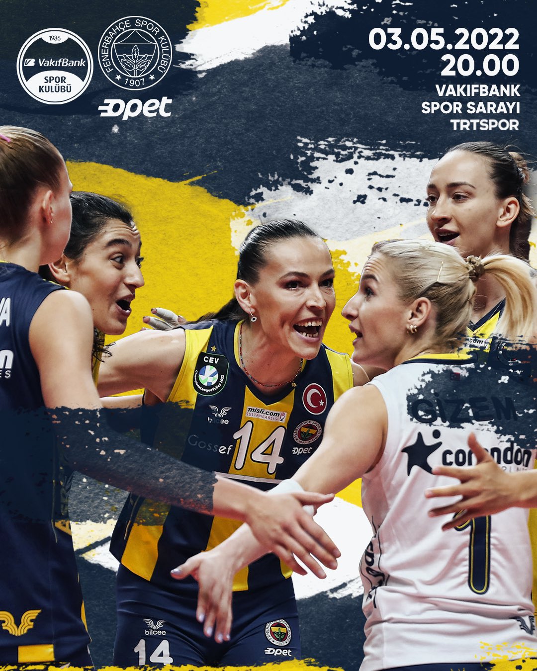 Fenerbahçe Opet'in maç için hazırladığı görsel