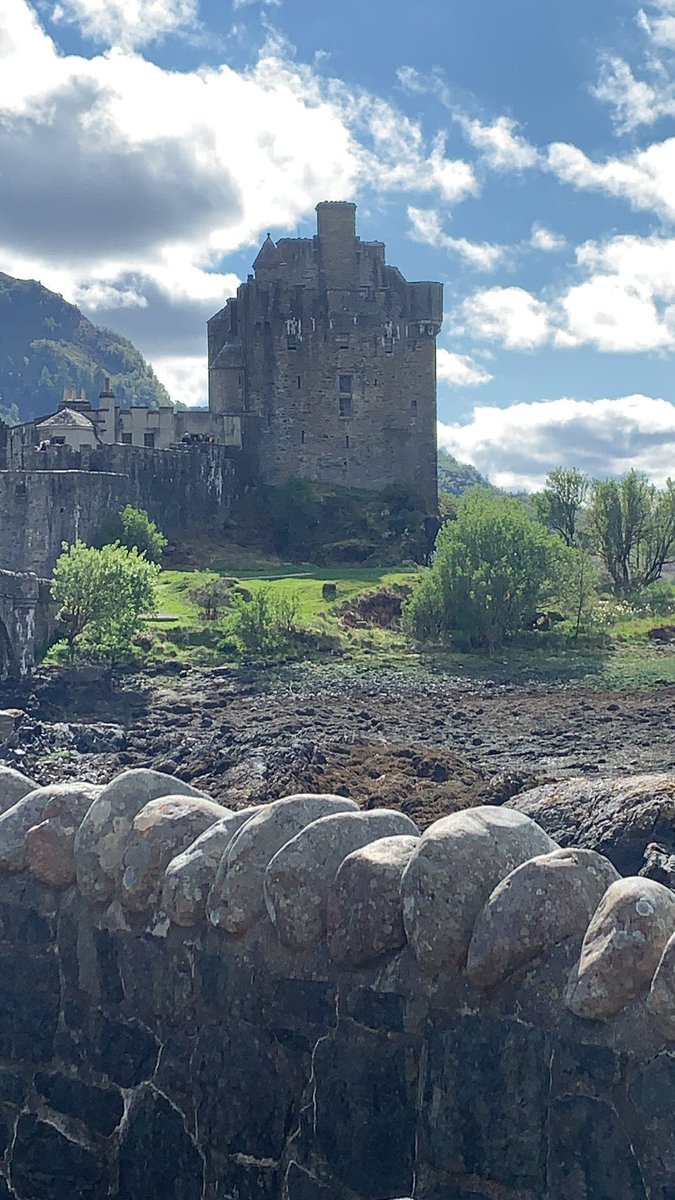 Eilean Donan Castle on a sunny day, tour director delights, how great to be back working