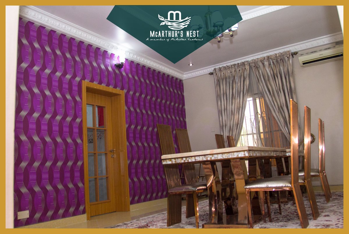 NestMcarthurs's tweet photo. "One cannot think well, if one has not dined well"
~Virginia Woolf
#akwaibom #uyo #nigeria #luxury #enjoyment #relaxation #hotel #airbnb #travel #tourism #relax #relaxation #threecoursemeal #dinner #diningroom #dinner #lunch #breakfast https://t.co/tnVmRvKrK4