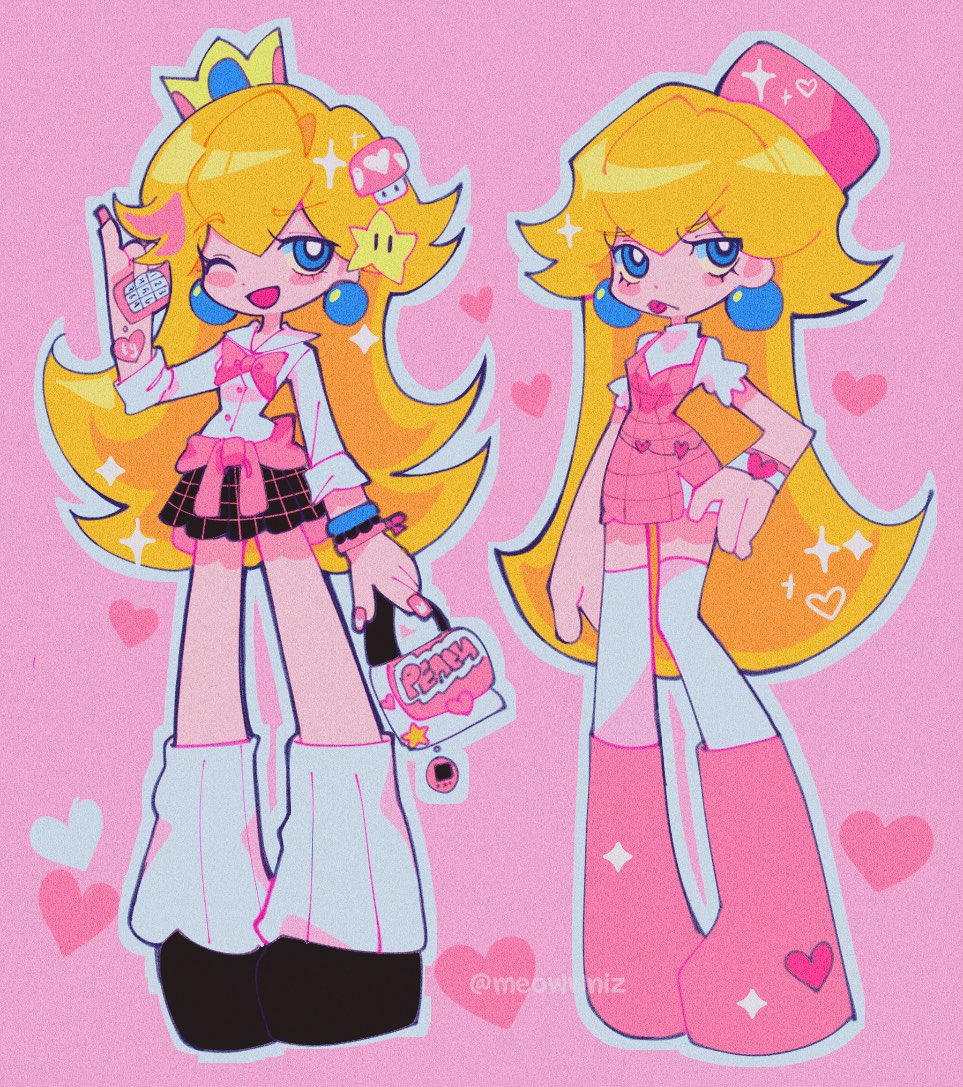 「gyaru and cute peach in p&s artstyle」 ･ﾟirene のイラスト