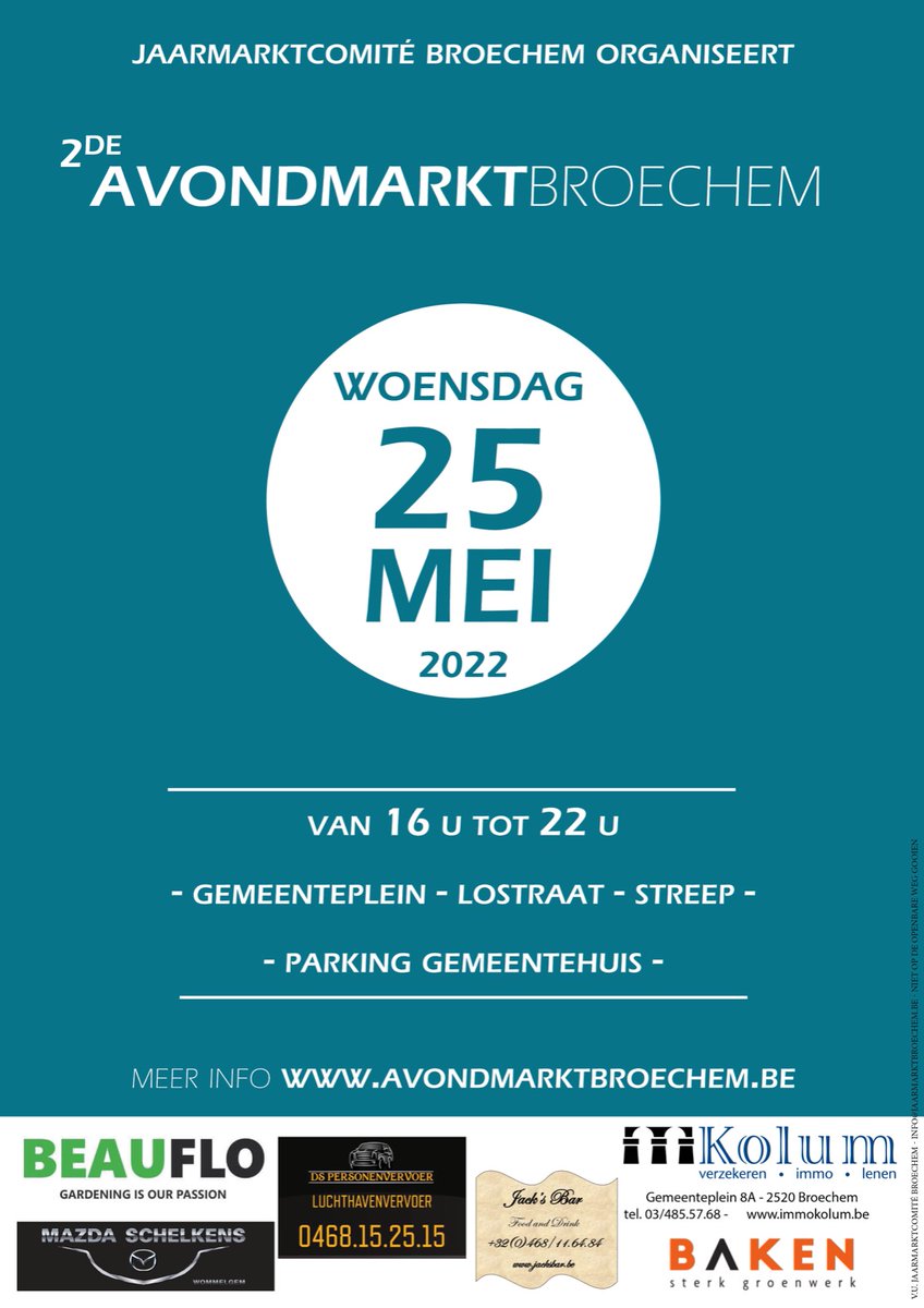 BroechJaarmarkt's tweet photo. hopla nog groter en beter @gemeenteranst #broechem #avondmarkt https://t.co/ws2JmrAVrz