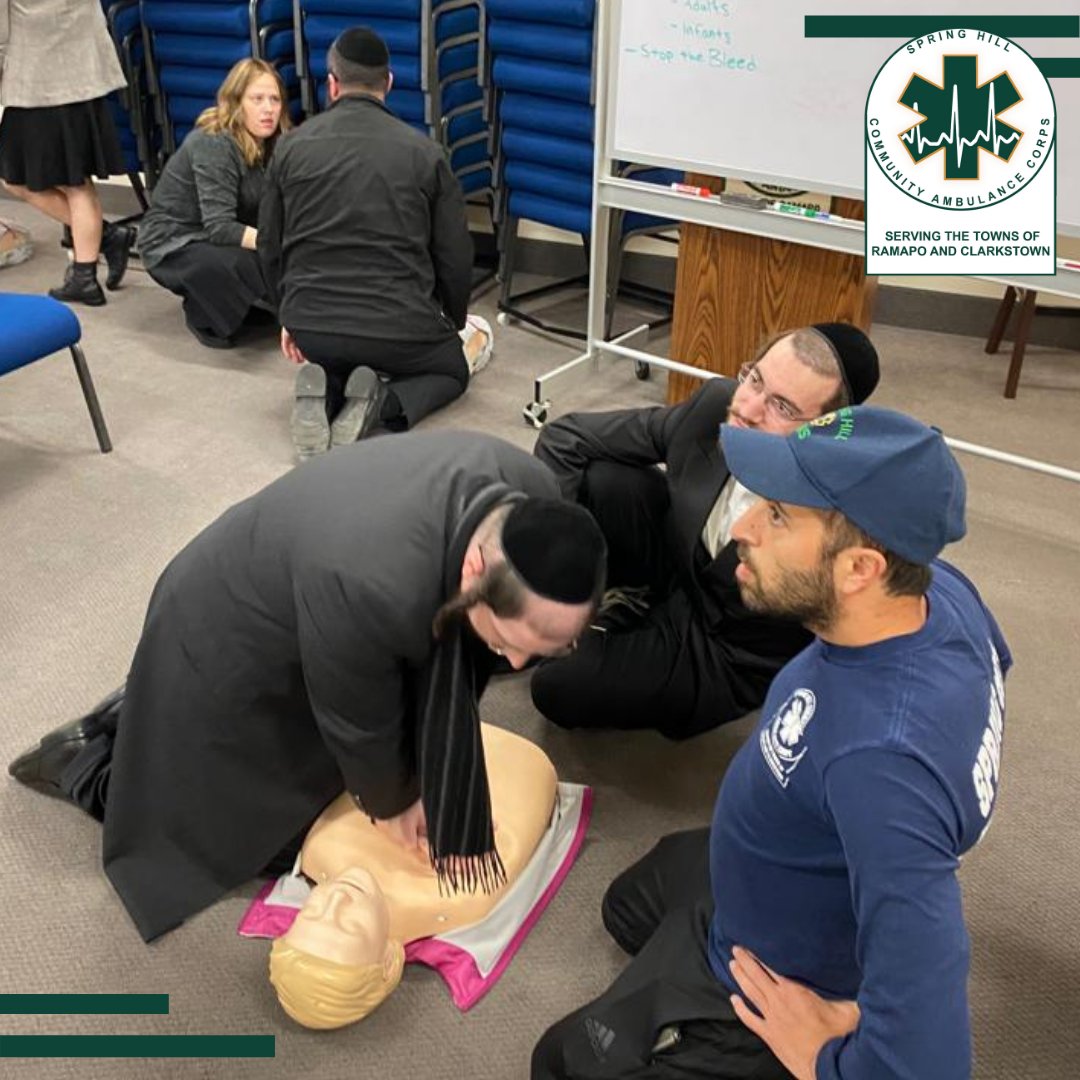 Several years ago, our Vice President, Mendel Taub (currently deployed in the USAF), had a dream to train as many people in #CPR as possible.
 
Since the initiation of our trainings, we have certified hundreds of #Rockland residents with these critical life-saving skills.
