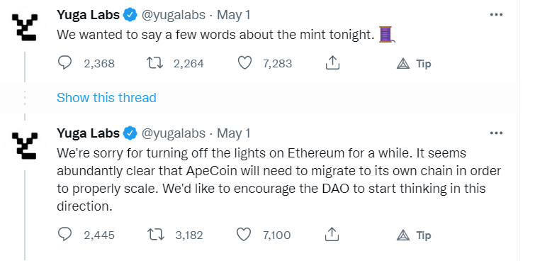 defivas's tweet photo. When you burn $150m (of other people's money) to prove your point... 🙃

#NFT #Web3 #Crypto #Blockchain #YugaLabs https://t.co/8h1tBQEXob
