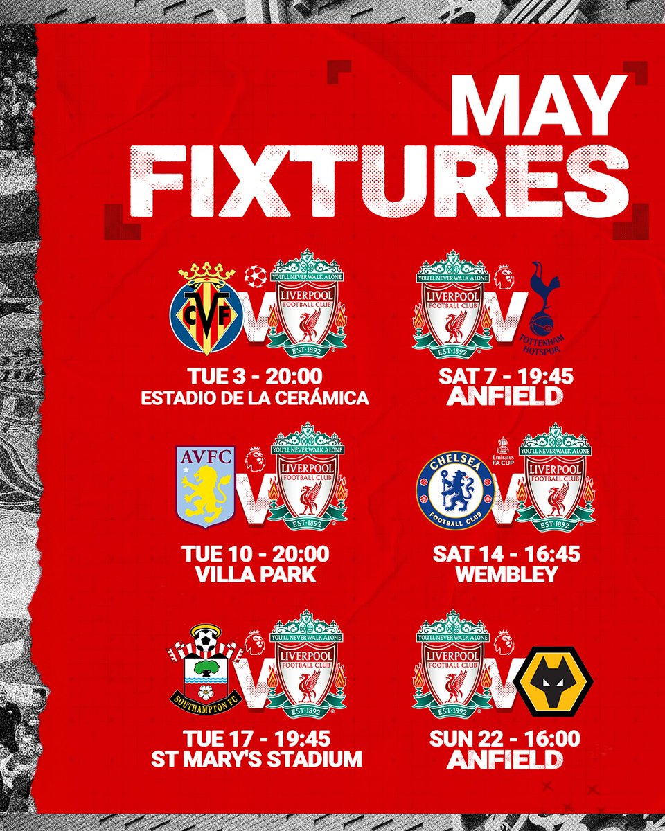 LFC's tweet photo. A big final month ahead 🔴👊 https://t.co/mNzozO8iwu