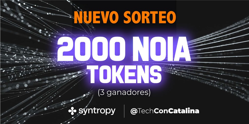 🧨NUEVO SORTEO🧨

Junto a <a href="/Syntropynet/">Syntropy</a> sorteamos 2000 $NOIA Tokens para 3 ganadores.

Para participar:

1⃣. Dale like y Re-Tweet
2⃣. Etiqueta a dos amigos 
3⃣. Únete a su grupo de telegram aquí: t.me/NOIAenCastella…

EXITOS 🍀
