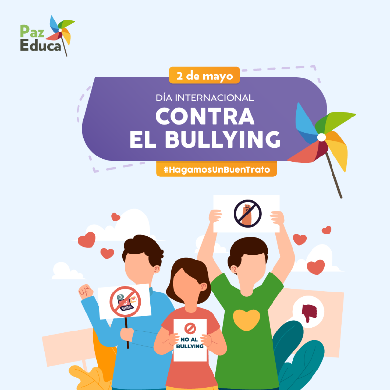 FPCIUDADANA's tweet photo. 🟣Hoy es el Día Internacional contra el #Bullying, y desde nuestro programa Paz Educamos queremos invitarles a sumarse a la conversación acerca de los riesgos que puede traer el acoso escolar🏫. #Hagamosunbuentrato