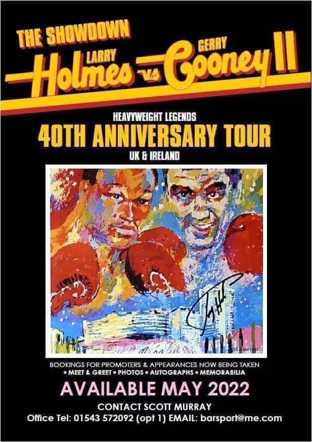 🥊 The magnificent @StonhamBarnsLV Nr Ipswich is the venue for our 4th Dinner Show with Heavyweight Legends @LarryHolmes75 & @gerrycooney & also @Glenn_McCrory on Monday 16th May stonhambarns.co.uk Our UK Legends Tour starts on 12th May @ThePremierSuite T:01543572092 Opt1