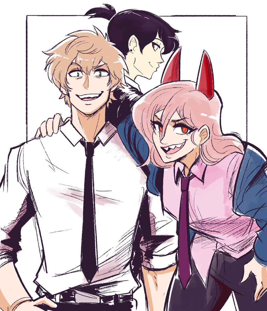 Been busy work wise so gonna repost some art, still super excited for when the chainsaw man anime drops~ 